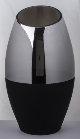 detail Čierno-strieborná váza sklenená GD DESIGN