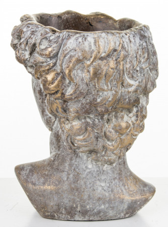 detail Obal na kvetináč hlava s patinou 16 cm GD DESIGN