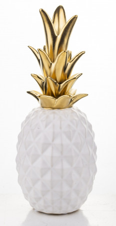 detail Dekoratívne ananás bielozlatý GD DESIGN
