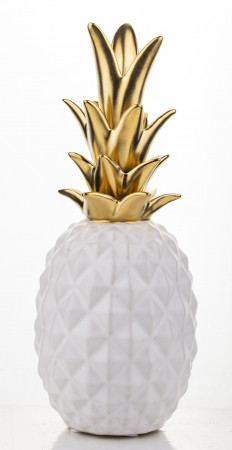 detail Dekoratívne ananás bielozlatý GD DESIGN