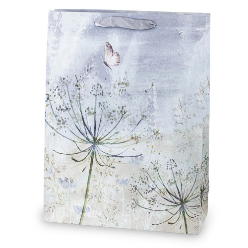 Papierová taška sivý kvet