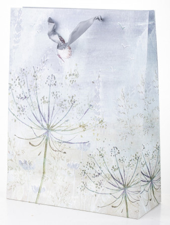 detail Papierová taška sivý kvet GD DESIGN