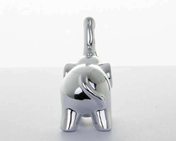 detail Keramický slon stříbrný GD DESIGN
