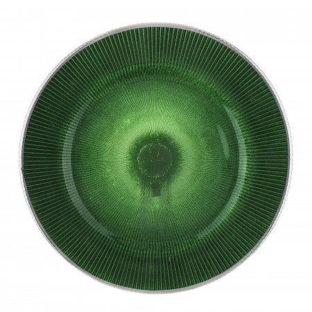 detail Zelený sklenený tanier GD DESIGN