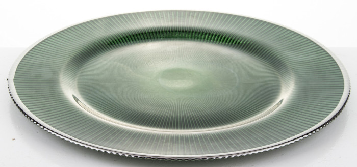 detail Zelený sklenený tanier GD DESIGN