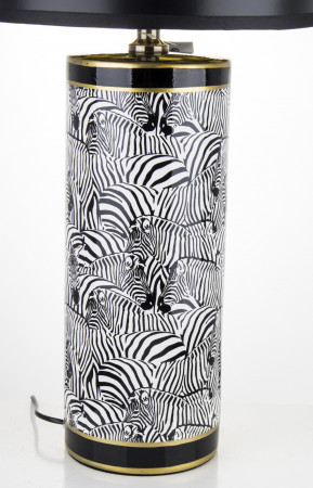 detail Vysoká stolná lampa dekor zebra GD DESIGN