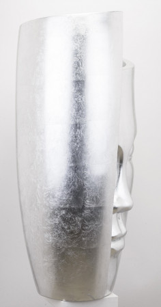 detail Strieborná váza tvár 111 cm GD DESIGN
