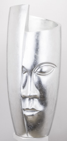 detail Strieborná váza tvár 111 cm GD DESIGN