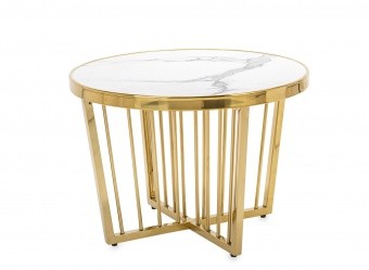 detail Zlatý stolík s mramorovou doskou GD DESIGN