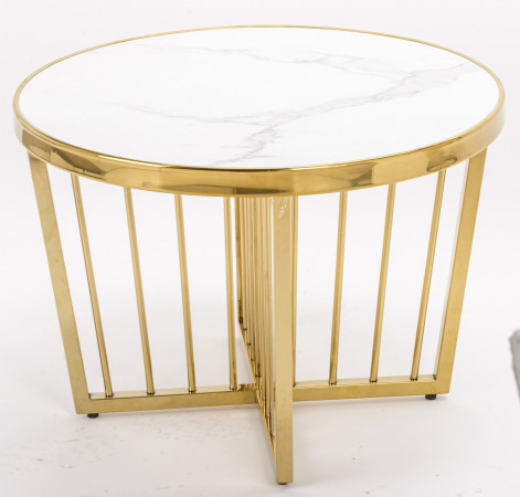 detail Zlatý stolík s mramorovou doskou GD DESIGN