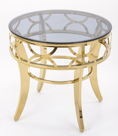 detail Konfereční stolek zlatý kouřová deska GD DESIGN