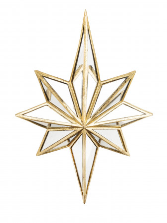 detail Dekorační hvězda zlatá GD DESIGN