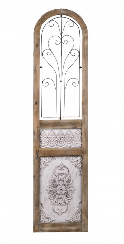 Nástenný panel drevený s kovanými ornamentami