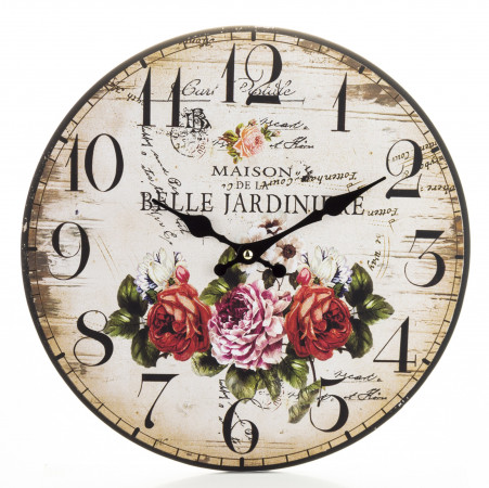 detail Nástenné hodiny s kvetmi GD DESIGN