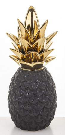 detail Keramický ananas se zlatými listy 22 cm GD DESIGN
