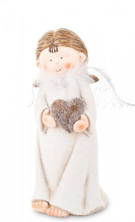 detail Vánoční figurka anděl chlapeček s led osvětlením GD DESIGN