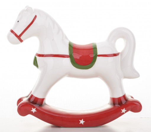 detail Vianočná keramická figúrka kôň 14 cm GD DESIGN