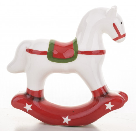 detail Vianočné dekorácie hojdací kôň 8,5 cm GD DESIGN
