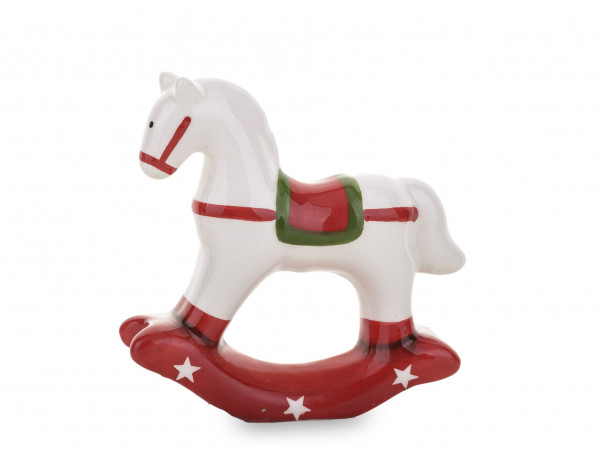 detail Vianočné dekorácie hojdací kôň 8,5 cm GD DESIGN