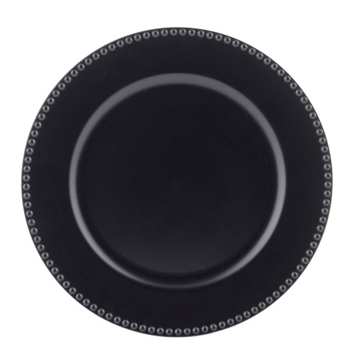 Čierny plastový tanier