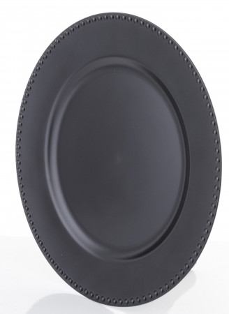detail Čierny plastový tanier GD DESIGN