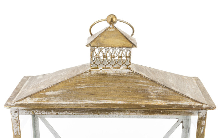 detail Kovový lampáš zlatý 60 cm GD DESIGN