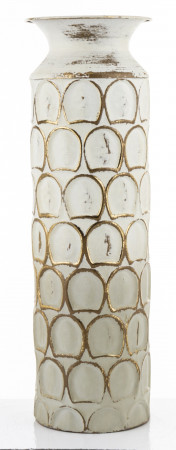 detail Kovová váza se zlatým vzorem 55 cm GD DESIGN