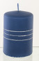 náhled Modrá sviečka so striebornou ozdobou malá GD DESIGN