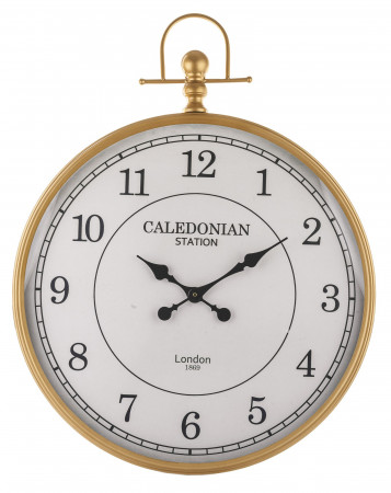 detail Okrúhle hodiny v zlatom ráme GD DESIGN