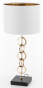 náhled Kovová stolná lampa zlatá s bielym tienidlom GD DESIGN