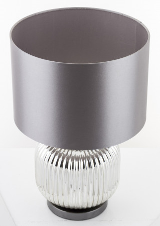 detail Stolná lampa sklenená so šedým tienidlom GD DESIGN