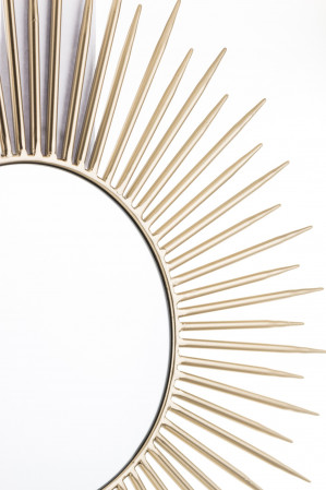 detail Nástenné zrkadlo zlaté slnko GD DESIGN