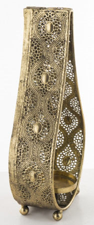 detail Kovový svietnik so zrkadielkom zlatý GD DESIGN