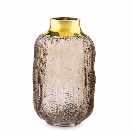 detail Atypická váza se zlatým hrdlem 24 cm GD DESIGN