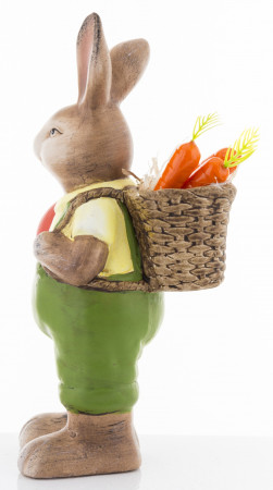 detail Figurka králíček s červeným vajíčkem 26 cm GD DESIGN