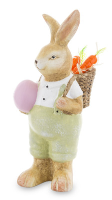Figurka králík s růžovým vajíčkem