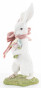 náhled Biely zajac s kvetinou a mašľou 23 cm GD DESIGN