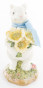náhled Bílý zajíček s květinou a modrou mašlí 23 cm GD DESIGN