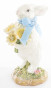 náhled Biely zajačik s kvetinou a modrou mašľou  GD DESIGN