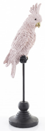 detail Figurka růžový papoušek na bidýlku 27 cm GD DESIGN