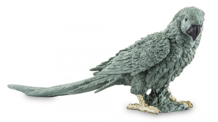detail Figurka zelený papoušek 20 cm GD DESIGN