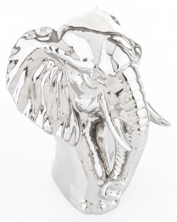 detail Porcelánový slon stříbrný GD DESIGN