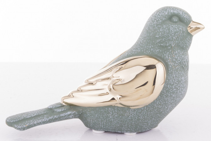 detail Dekorační figurka ptáček se zlatými detaily GD DESIGN