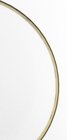 detail Sklenený tanier so zlatý okrajom GD DESIGN