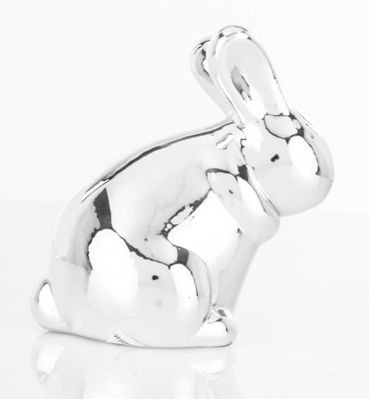 detail Dekoračná figúrka králik strieborný GD DESIGN