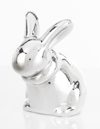 detail Dekoračná figúrka králik strieborný GD DESIGN