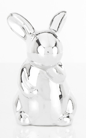 detail Dekorácia strieborný králik GD DESIGN