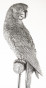 náhled Figurka stříbrný papoušek na bidýlku GD DESIGN