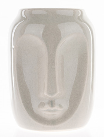 detail Keramická aromalampa obličej šedý GD DESIGN