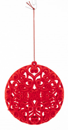 detail Vianočná guľa červená GD DESIGN